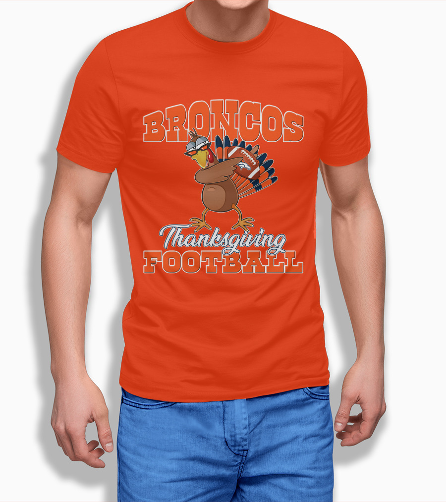 Broncos Thanksgiving Football Turkey T-Shirt