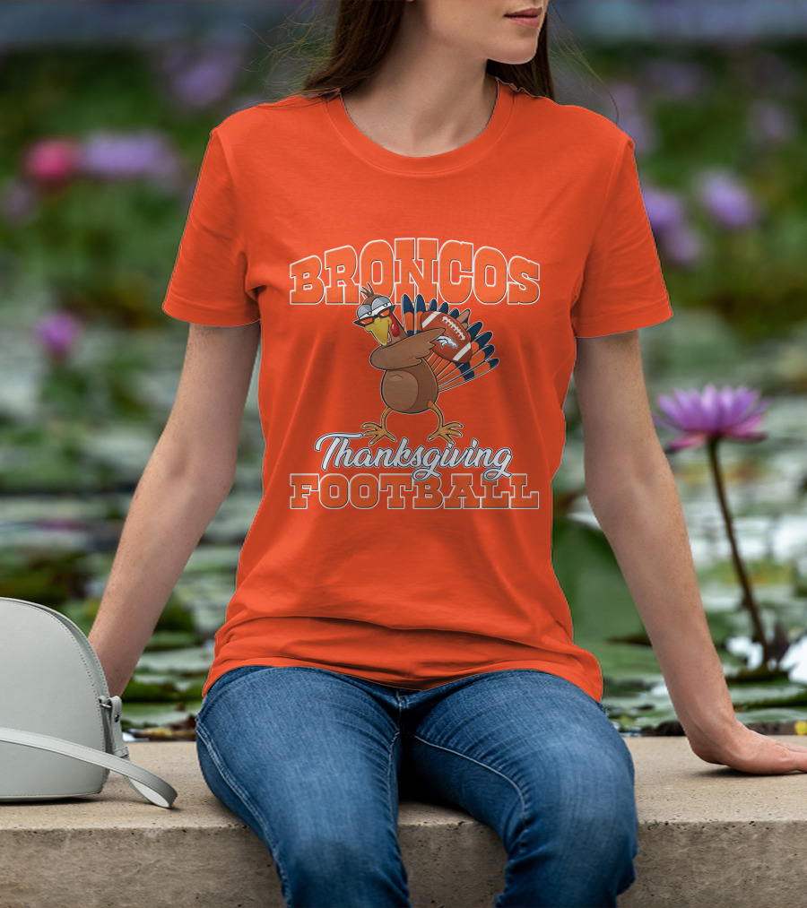 Broncos Thanksgiving Football Turkey T-Shirt