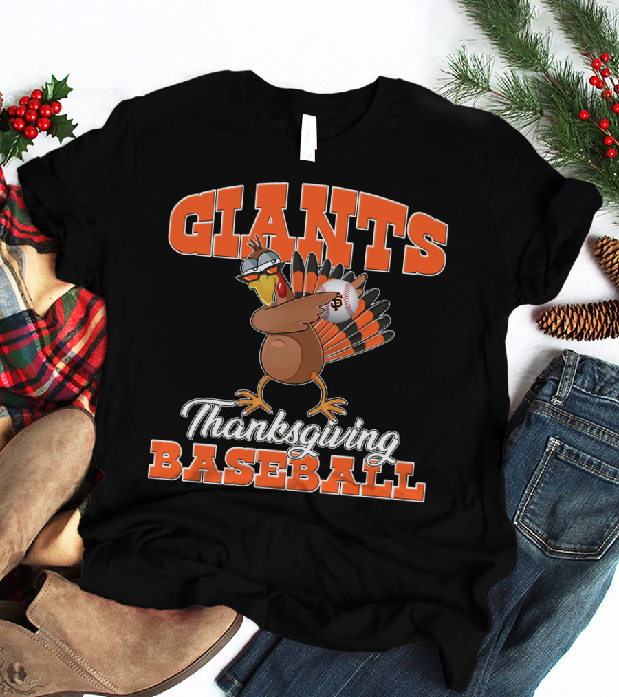 Giants Thanksgiving Baseball Turkey San Francisco T-Shirt