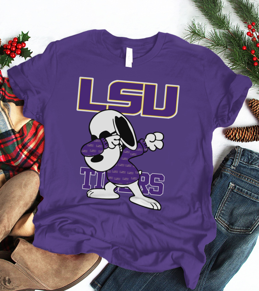 LSU Tigers Snoopy Dabbing T-Shirt
