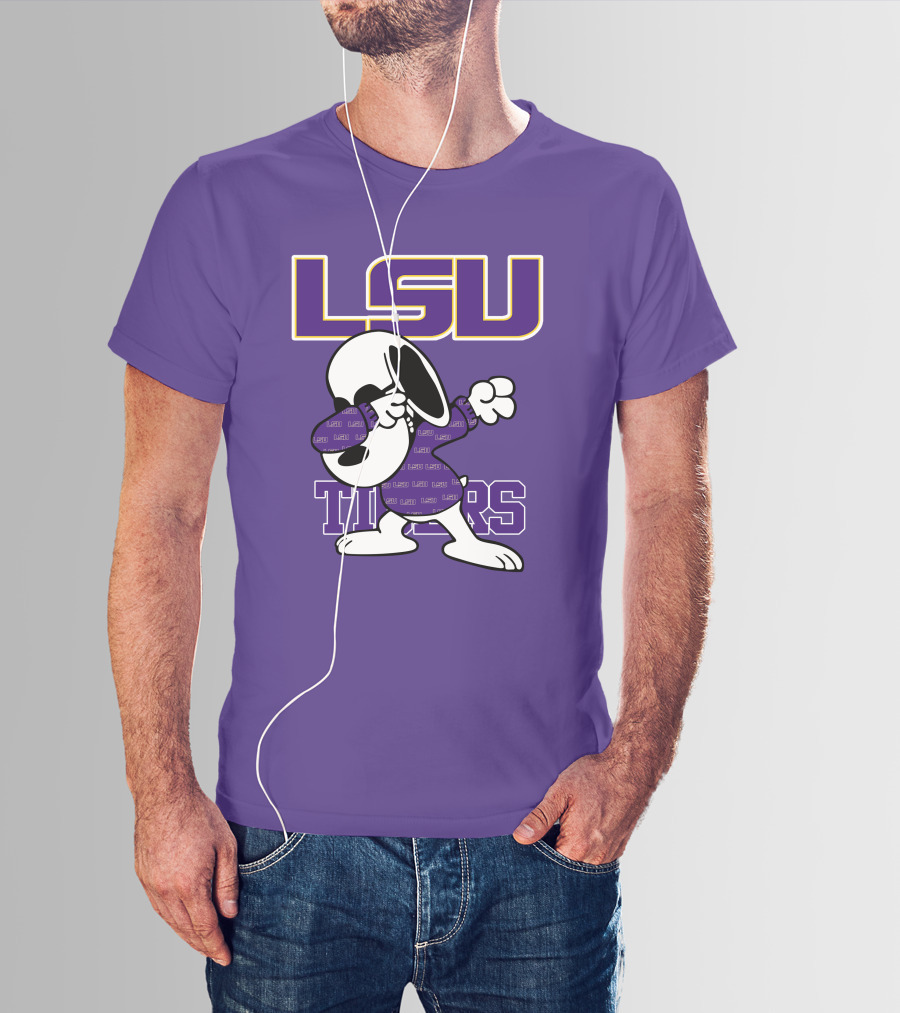 LSU Tigers Snoopy Dabbing T-Shirt
