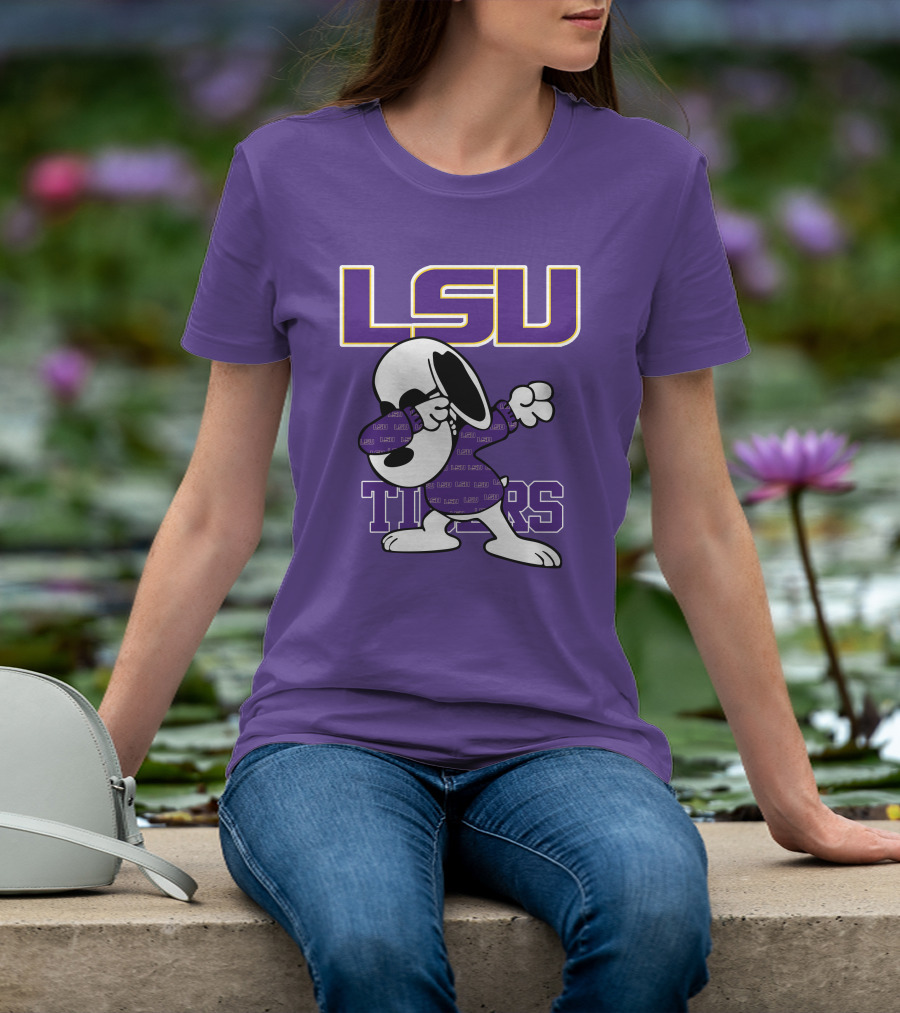 LSU Tigers Snoopy Dabbing T-Shirt
