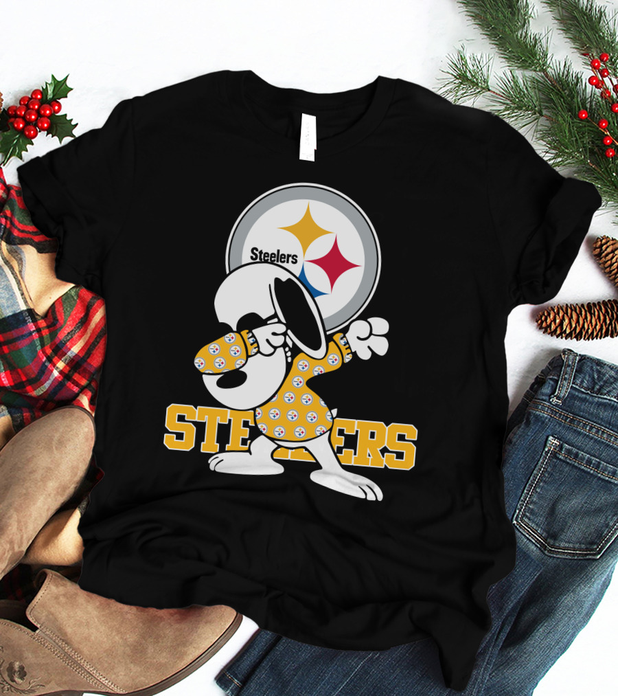 Pittsburgh Steelers Snoopy Dabbing Fan T-Shirt