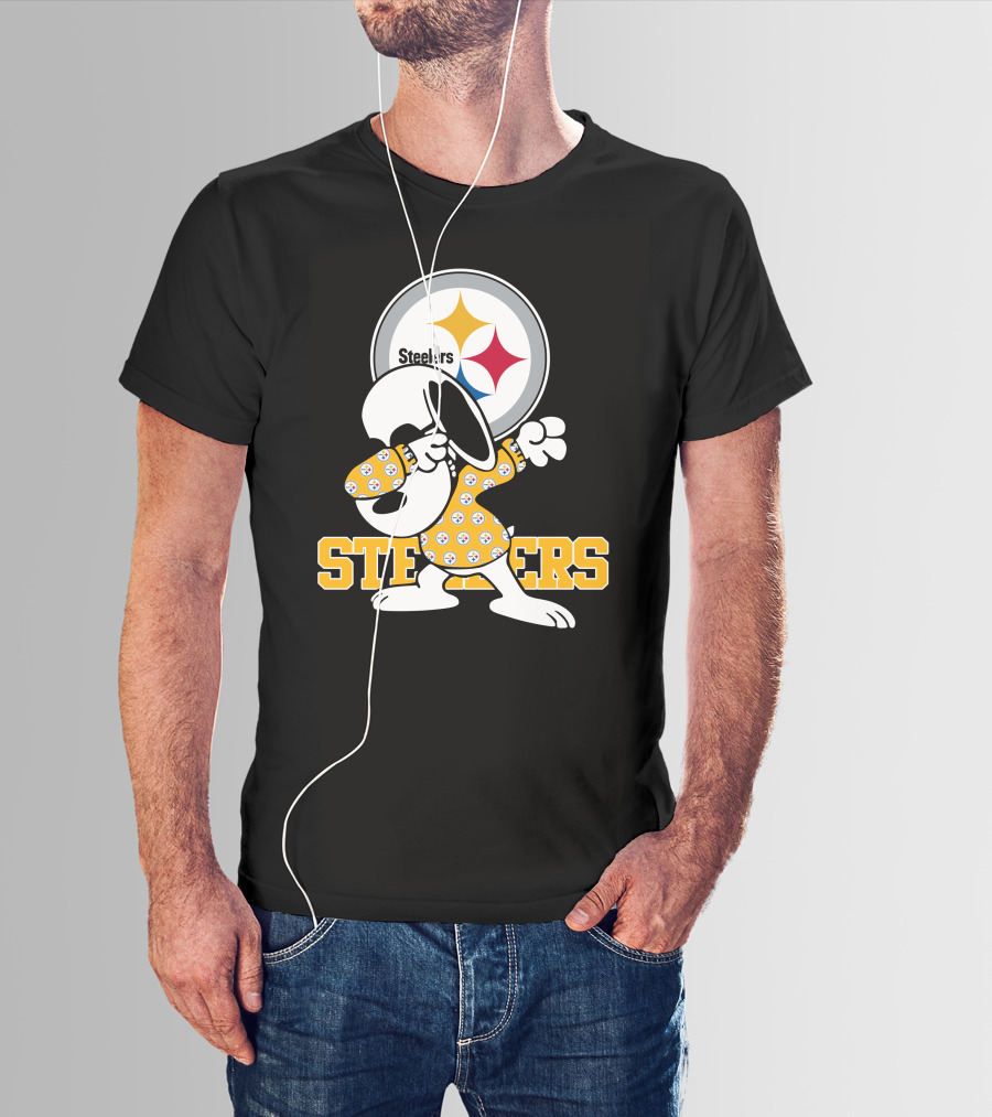 Pittsburgh Steelers Snoopy Dabbing Fan T-Shirt