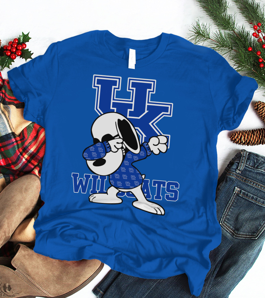 Kentucky Wildcats UK Snoopy Dabbing Basketball T-Shirt