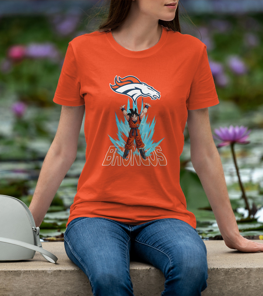 Denver Broncos Super Saiyan Goku Power-Up T-Shirt