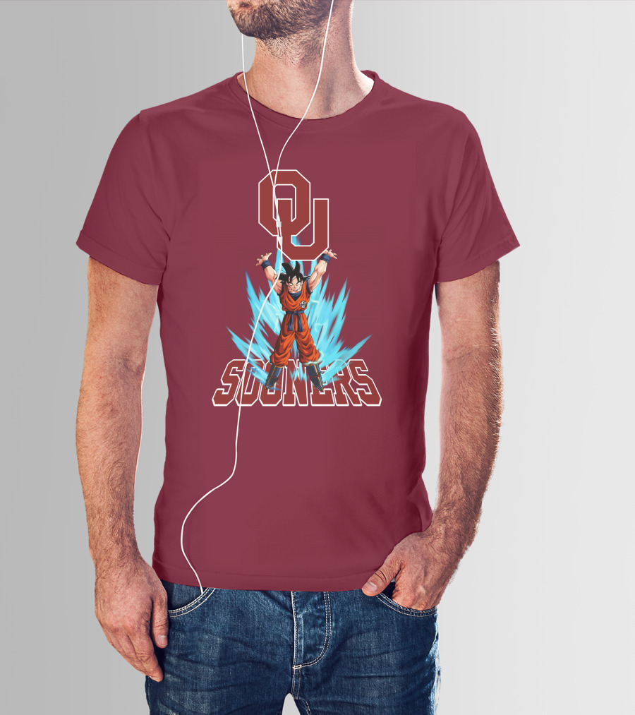 Oklahoma Sooners Ou Songoku Super Saiyan Energy Burst T-Shirt
