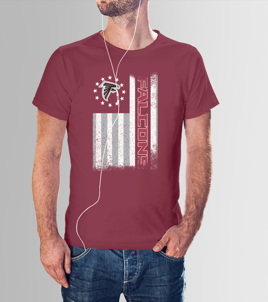 Atlanta Falcons American Flag Stars And Stripes T-Shirt