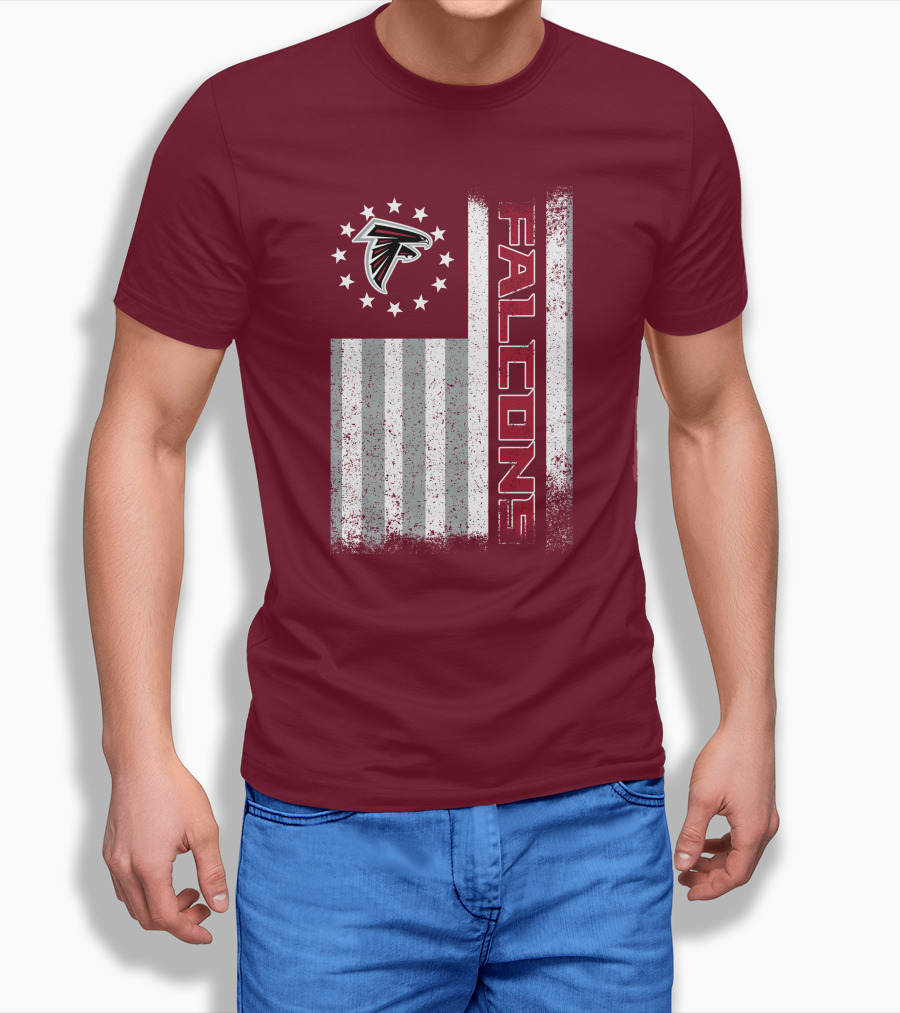 Atlanta Falcons American Flag Stars And Stripes T-Shirt