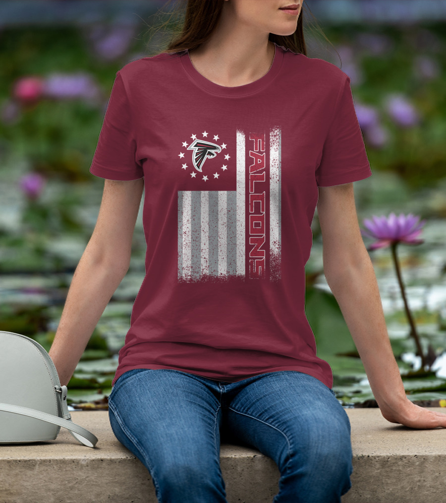 Atlanta Falcons American Flag Stars And Stripes T-Shirt