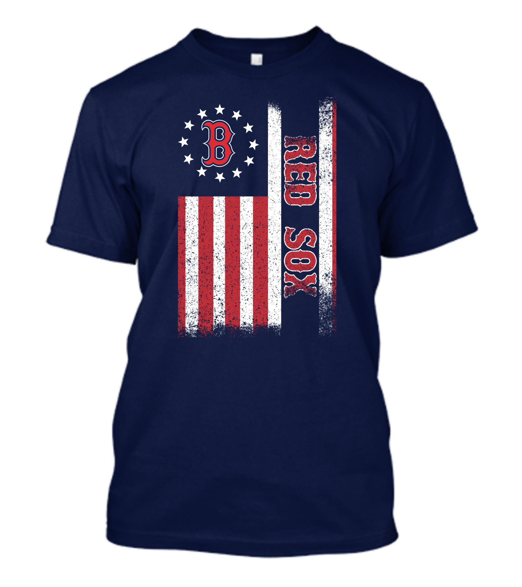 Boston Red Sox American Flag Stars And Stripes T-Shirt