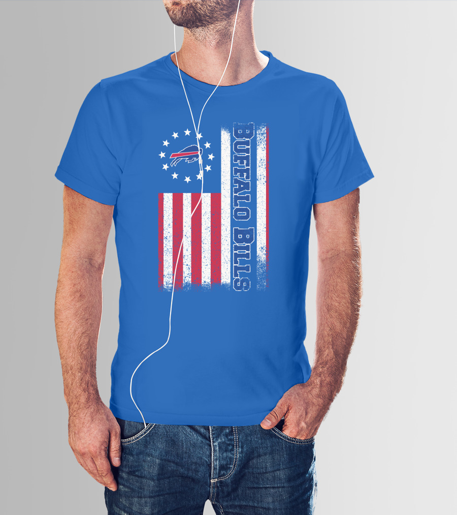 Buffalo Bills American Flag Stars And Stripes T-Shirt