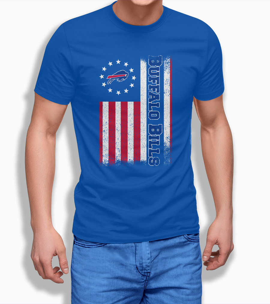 Buffalo Bills American Flag Stars And Stripes T-Shirt