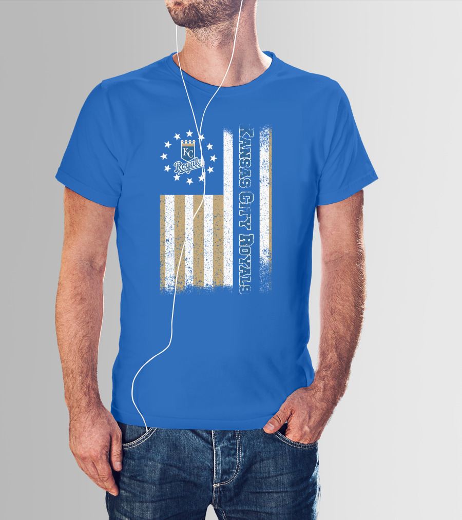 Kansas City Royals American Flag Distressed T-Shirt