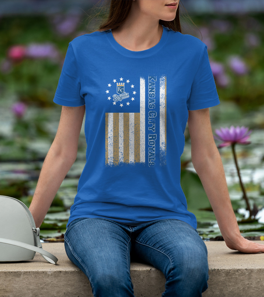 Kansas City Royals American Flag Distressed T-Shirt