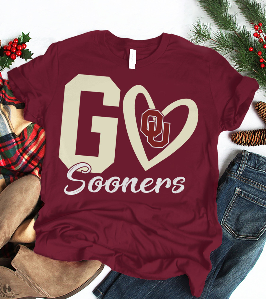 Go Sooners OU Heart T-Shirt