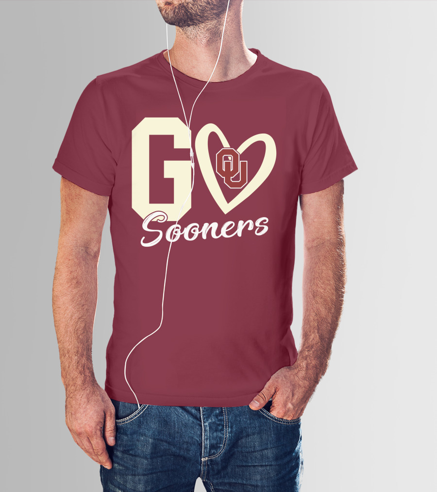 Go Sooners OU Heart T-Shirt