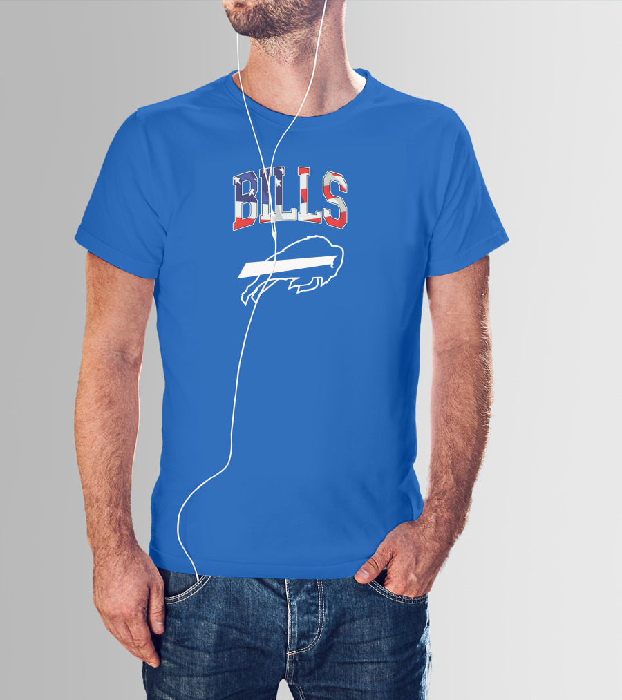 Buffalo Bills American Flag Patriots NFL Team T-Shirt