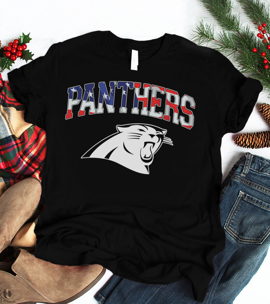 Panthers American Flag T-Shirt