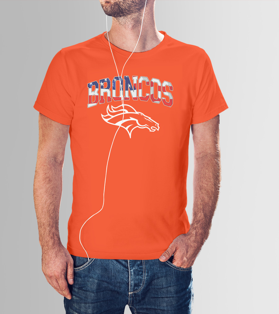Denver Broncos American Flag T-Shirt