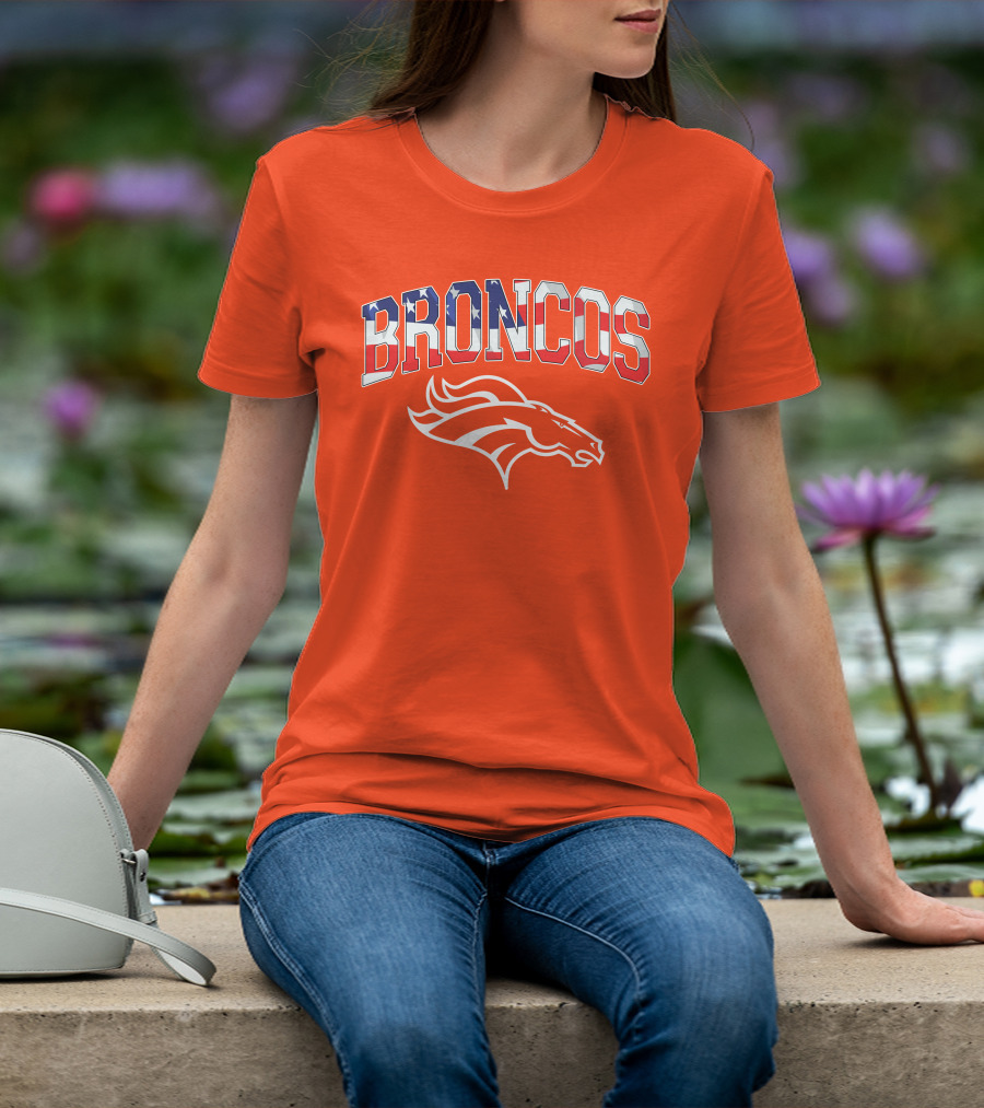 Denver Broncos American Flag T-Shirt