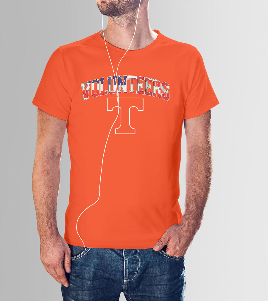 Tennessee Volunteers American Flag T T-Shirt