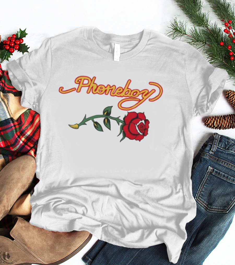 Phoneboy Red Rose Flower Graphic T-Shirt