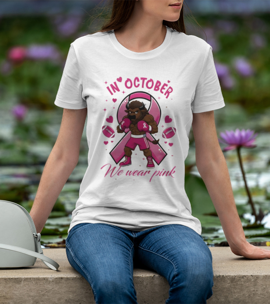 In October We Wear Pink Indiana Hoosiers Tackle Cancer Win Together T-Shirt