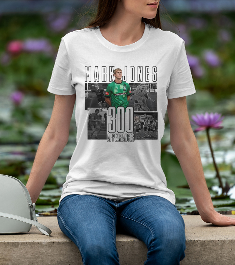 Mark Jones 300 Appearances Northwich FC Green Jersey Football Tribute T-Shirt