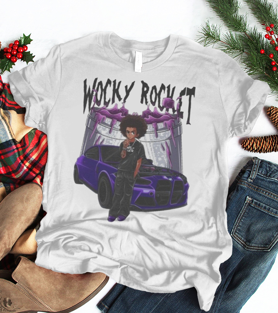 Wocky Rocket SRT Halloween Purple Car Character T-Shirt