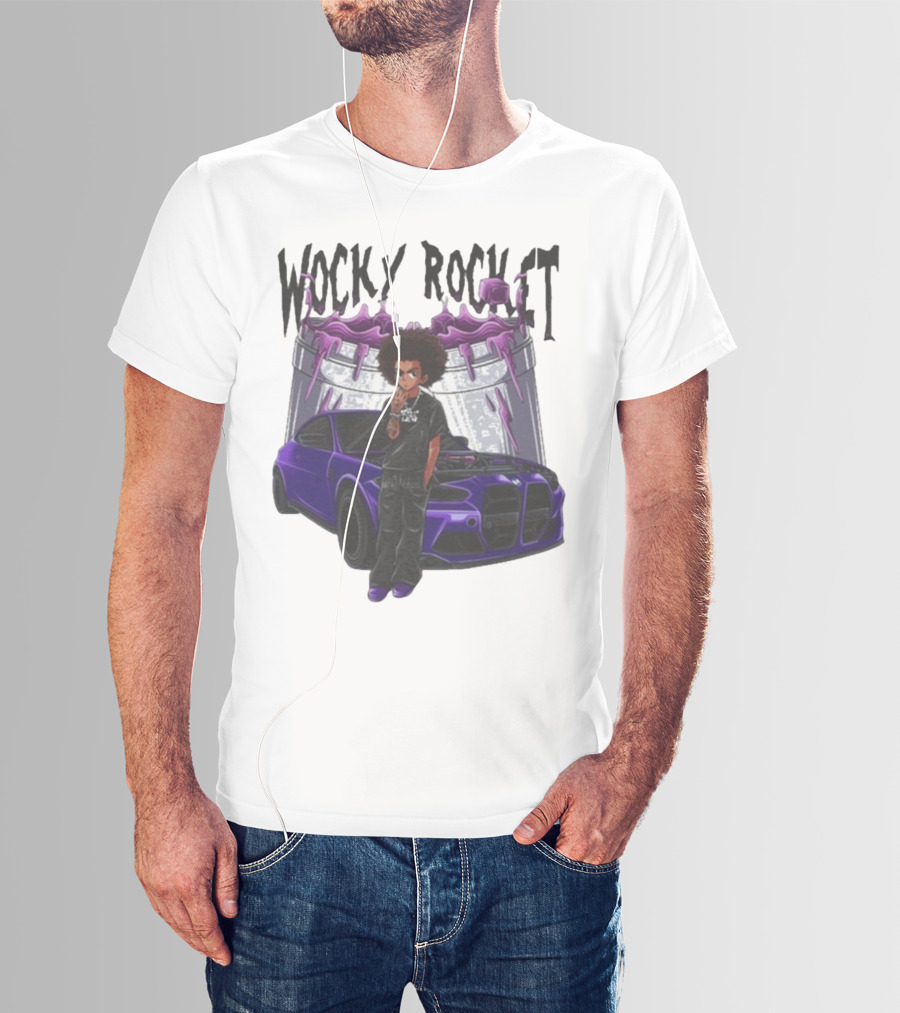 Wocky Rocket SRT Halloween Purple Car Character T-Shirt