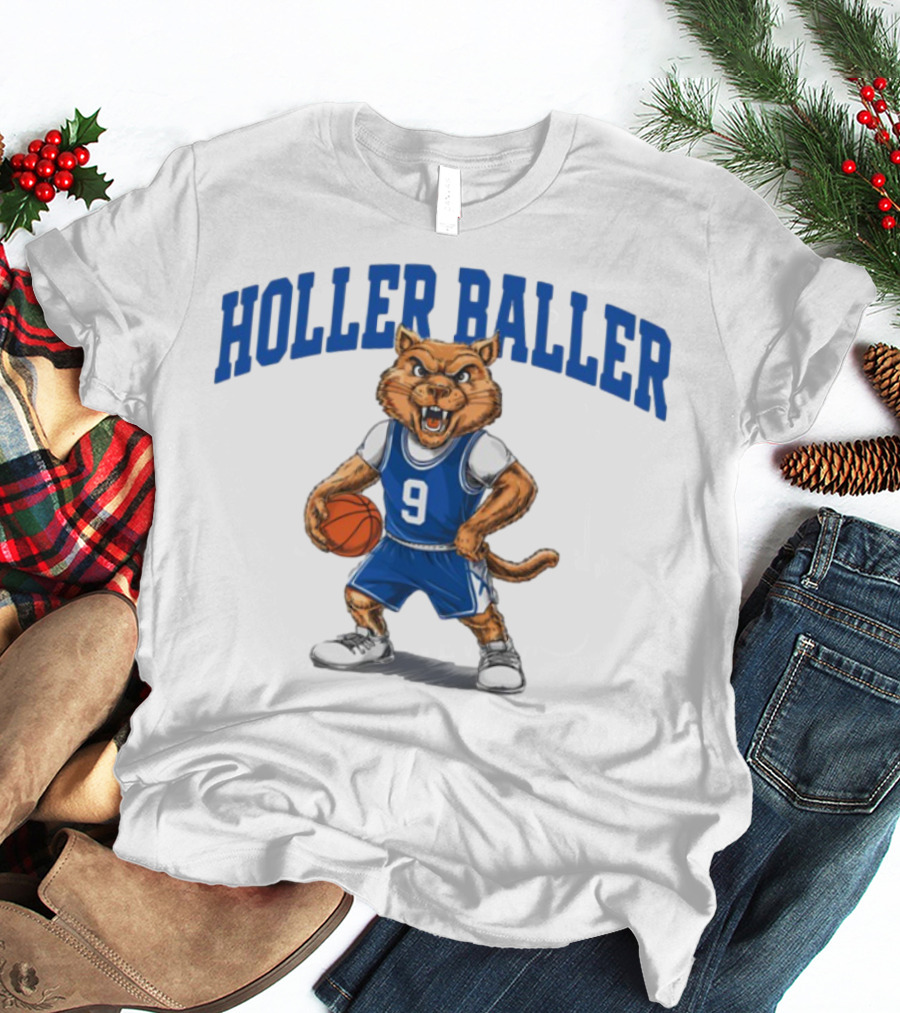Holler Baller Basketball Wildcat Jersey 9 T-Shirt