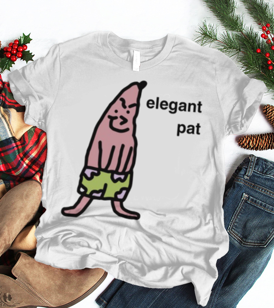 Elegant Pat Character Green Shorts Pose T-Shirt