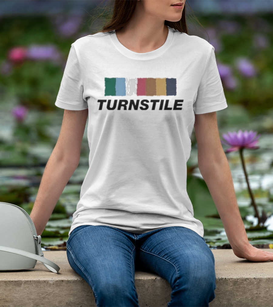 Turnstile Color Wall Palette Vibrant Stripes T-Shirt