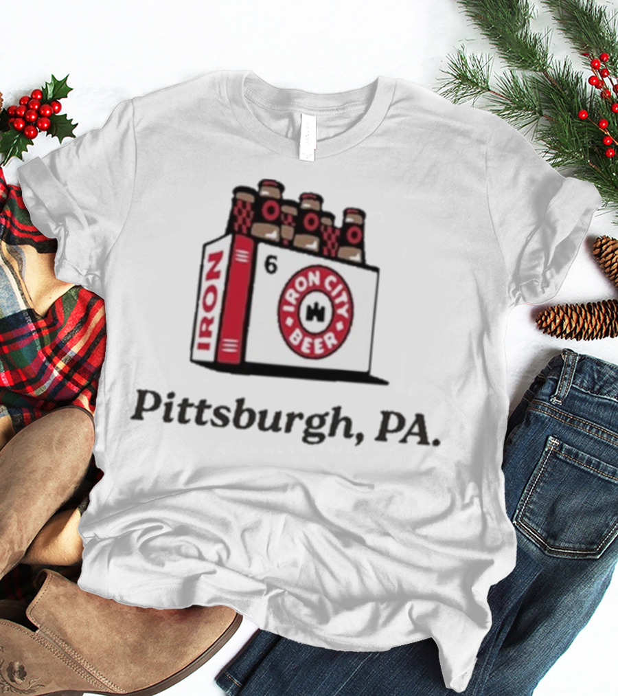 Pittsburgh PA Iron City Beer 6 Pack T-Shirt