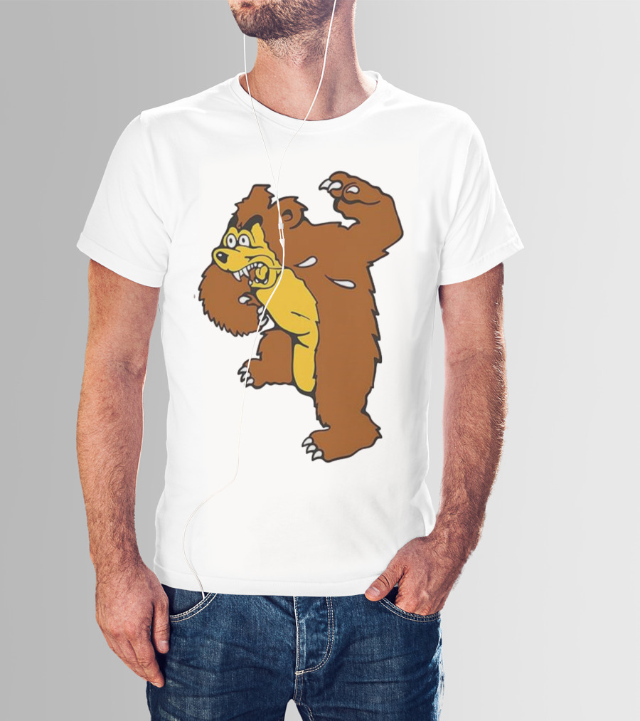 Montana Grizzlies Retro Monety Mascot Bear T-Shirt
