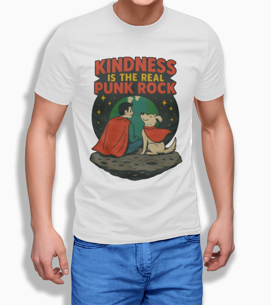 Kindness Is The Real Punk Rock Superman And Krypto Cartoon T-Shirt