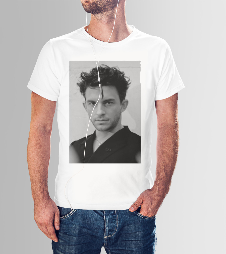 Jonathan Bailey Black And White Photography Portrait T-Shirt