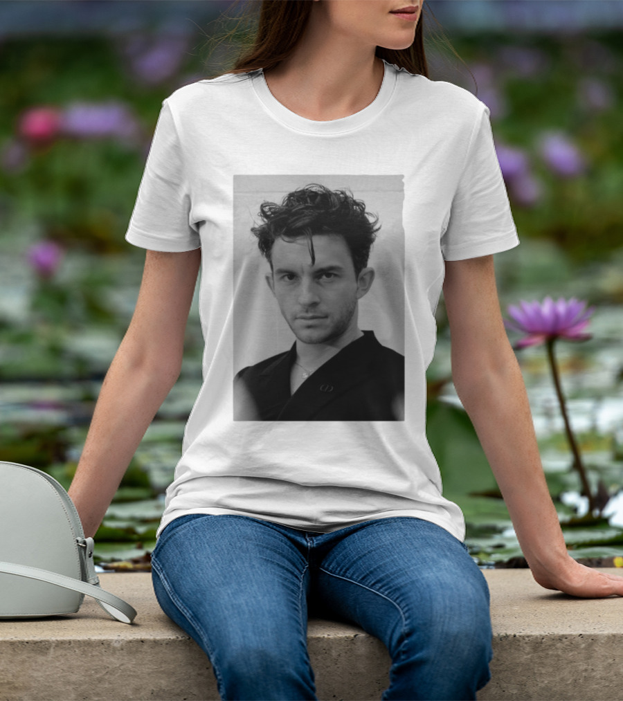 Jonathan Bailey Black And White Photography Portrait T-Shirt