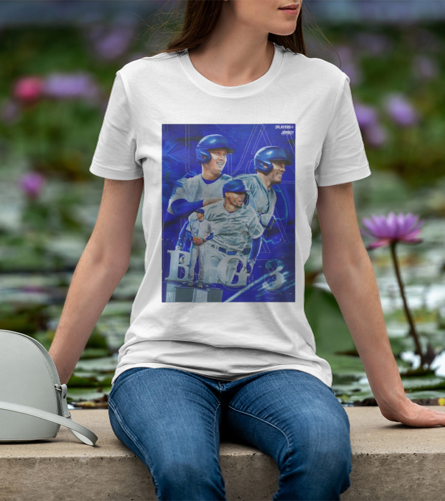 LA Big 3 IPlayers Jomboy Baseball Theme T-Shirt