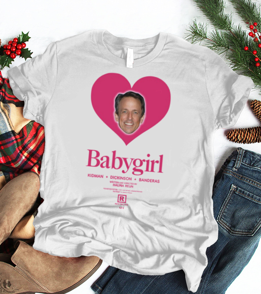 Seth Meyers Babygirl Heart Design T-Shirt