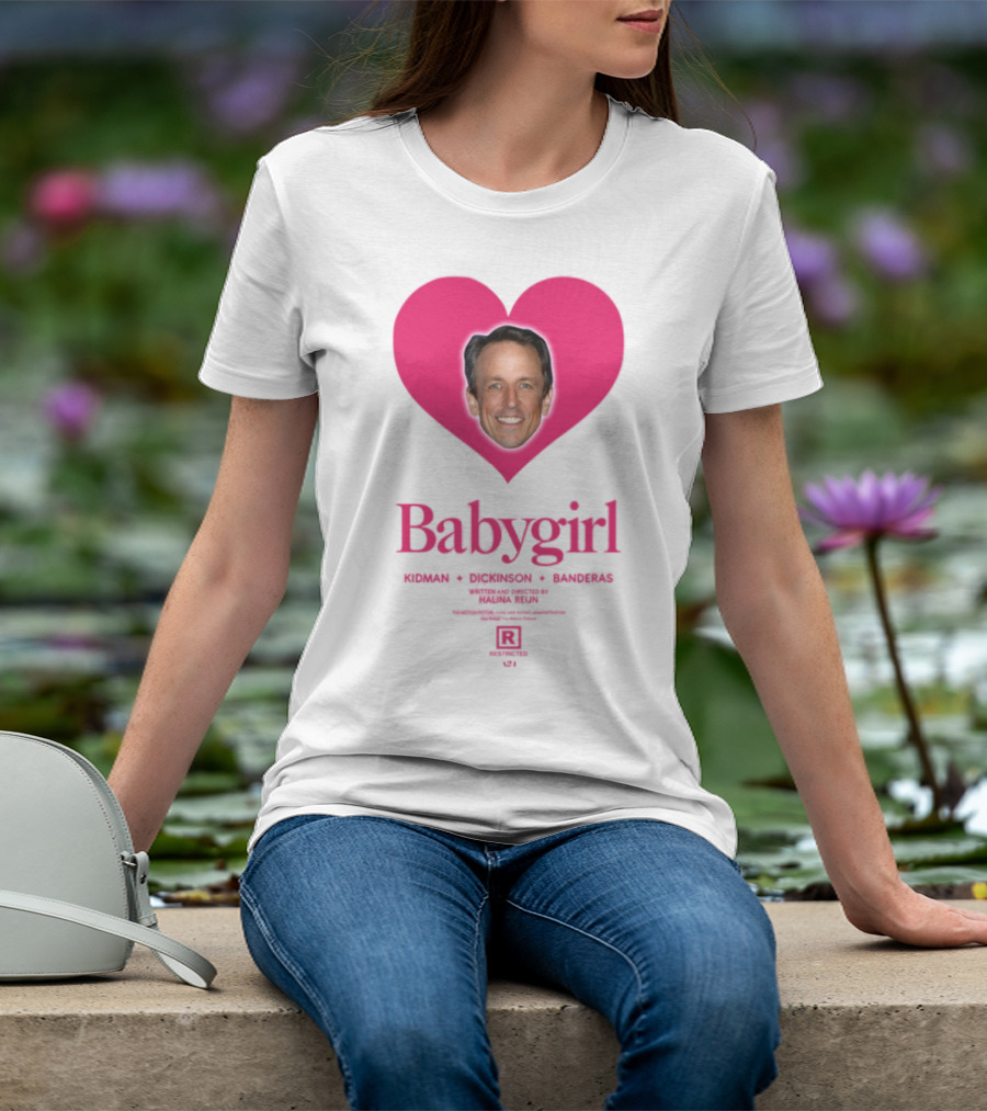 Seth Meyers Babygirl Heart Design T-Shirt