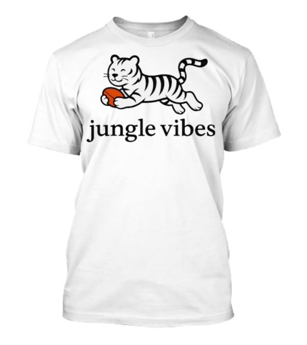 Jungle Vibes Cincinnati Bengals Tiger Football T-Shirt