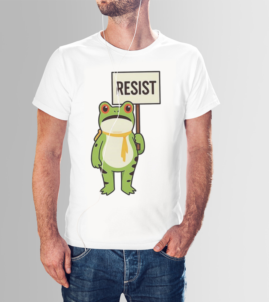 Resist Portland Frog Protest Anti ICE Sign T-Shirt