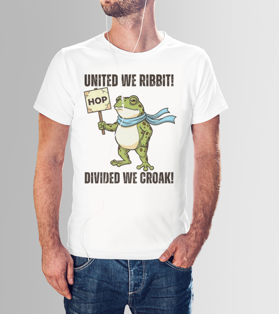 Portland Frog HOP United We Ribbit Divided We Croak 2025 T-Shirt
