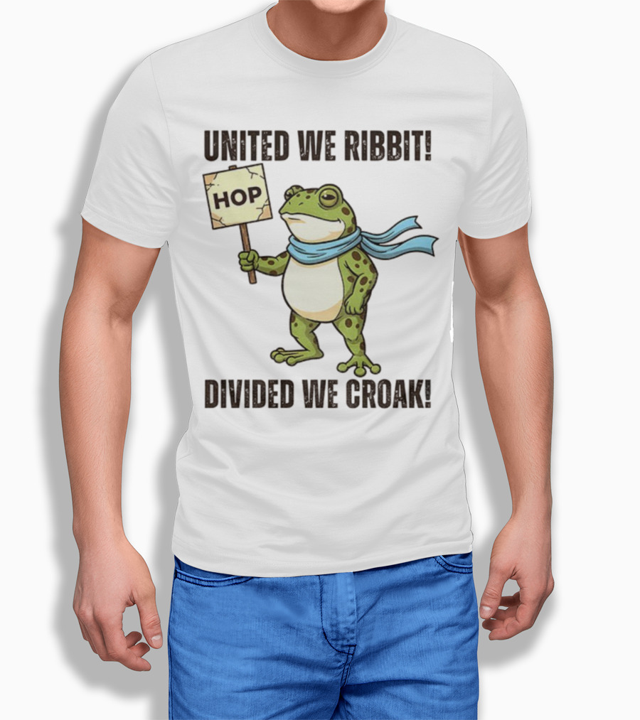 Portland Frog HOP United We Ribbit Divided We Croak 2025 T-Shirt