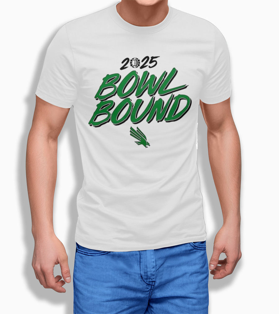 North Texas Mean Green 2025 Bowl Bound Football Team Enthusiasts Apparel T-Shirt
