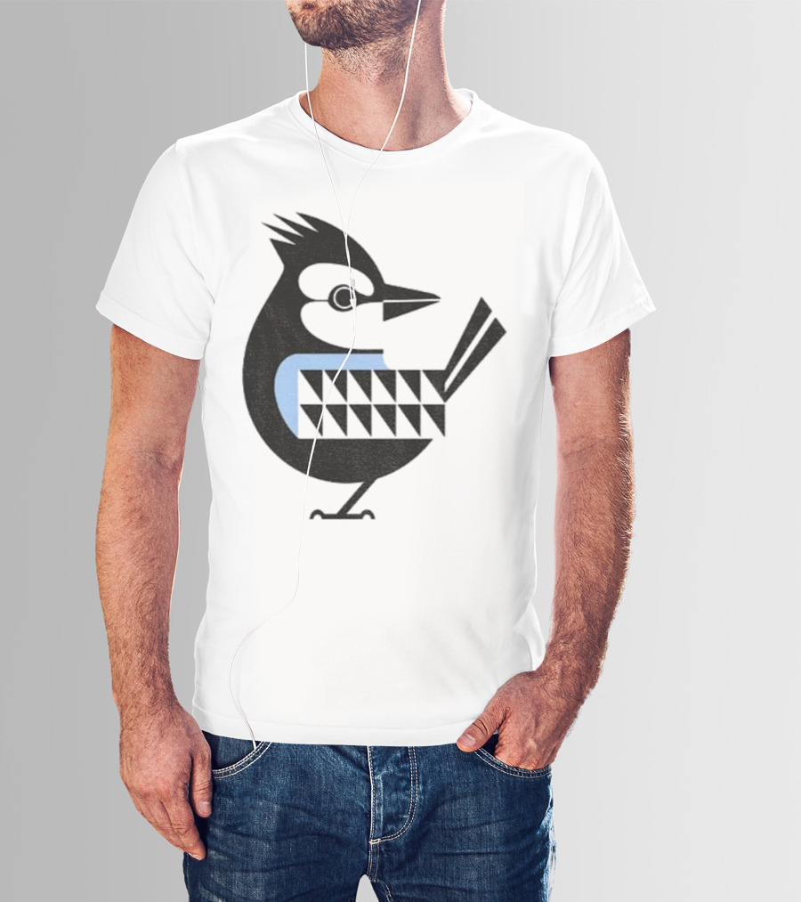 Toronto Blue Jays Retro Blue Bird Baseball Illustration T-Shirt