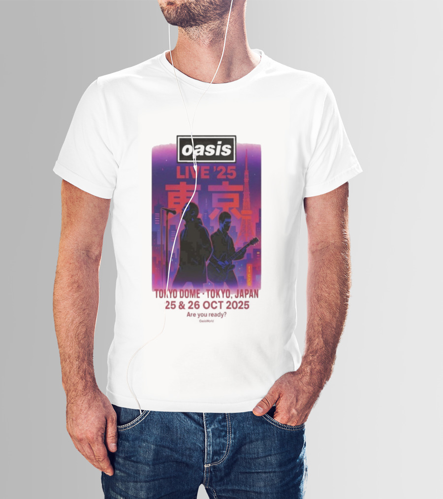 Oasis Live 2025 Tokyo Concert At Tokyo Dome October 25-26 Japan T-Shirt