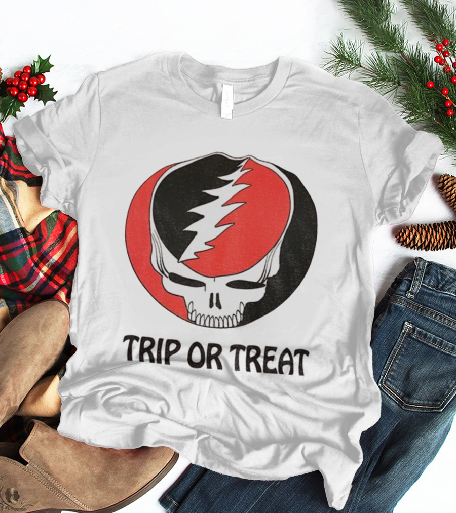 Grateful Dead Skull Trip Or Treat Halloween T-Shirt